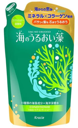 Kracie Umino Uruoisou Moisturizing Care Conditioner - 420ml - Refill (Green Tea Set)