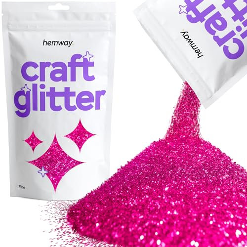 Hemway Craft Glitter - Dark Rose Pink | Fine Metallic Sequin Flakes for Resin & Epoxy Crafts | Supplies for Tumblers, Cards, Jewellery, Candle, Hair, Face, Body & Nail Art | 100 g