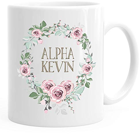 Kaffee-Tasse Schimpfwörter Beleidigung Ironie Geschenk-Tasse lustige Büro-Tasse MoonWorks® Alpha Kevin weiß unisize
