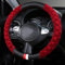 Lenkradbezug Fall Winter Warm Plüsch weichen Plüsch Set Universal Fell Rad Auto Interior Accessoires rot