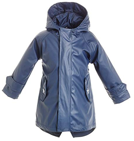 BMS Kinder Regenmantel - 100% wasserdicht - marine - 134