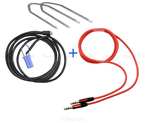 1neiSmartech Cavo Aux Adattatore Per Autoradio Delphi Bosch Auto Compatibile con Fiat 500 Punto Panda Lancia Y Alfa Romeo Con Jack Femmina E Ponticello + Kit Estrazione + Cavo Audio