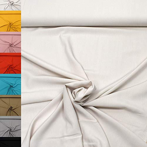 MAGAM-Stoffe Andrea Viskosestoff 100% Viskose Uni Oeko-Tex Meterware 50cm (02. Natur)