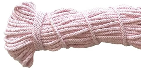 Mississhop 100 m Baumwollkordel Seile Kordel aus Baumwolle mit Polyacryl Kern Hellrosa Ø 3 mm