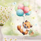 Wandtattoo Loft Fenstersticker Frühling Fuchs mit Ballons Motiv – A4 Bogen, Wiederverwendbar – Frühlingsdeko Fenster, Fensterfolie Frühling Selbstklebend