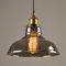 Verre Rétro Suspension Luminaire Industrielle Vintage Plafonniers Lustre Edison Culot E27 Eclairage de Plafond Lampe Suspensions (Ampoule Non inclut) (Gris fumé)