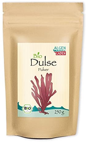 ALGENLADEN BIO Dulse Pulver - 250 g | aus dem Atlantik | Rotalgen für Smoothies | Rohkost | Vegan | Jod