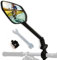 tEEZErshop Fahrradspiegel links, HD Konvexspiegel Rückspiegel Fahrrad，Extra Großer Spiegelfläche，Fahrradspiegel für E-Bike& E-Scooter Lenker，Universal Fahrrad Rückspiegel(Links)