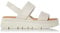 Dune Ladies Location Padded Flatform Sandals Size UK 3 Wedge Heel Flatforms Ecru