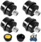 GZLCEU 4 compressori per aria compressore, filettatura 3/8, 16 mm, silenziatori per compressore d'aria senza olio, filtro dell'aria di ricambio (nero metallo)
