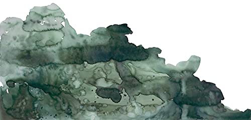 Rasch Tapeten 100495 - Fototapete mit Aquarell-Optik in Grün aus der Young Artists Kollektion - 2,80m x 3,72m (L x B)