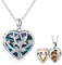 CUOKA MIRACLE Lebensbaum Medaillon Kette 925 Sterling Silber Herz Abalone Baum des Lebens Amulett Familie für Damen Foto Bilder Kette Anhänger Halskette für Mutter Mädchen Frauen