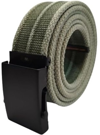 UPGRADE 3STYLE Cintura con fibbia scorrevole tipo militare (BIANCO BEIGE 2-4cm)