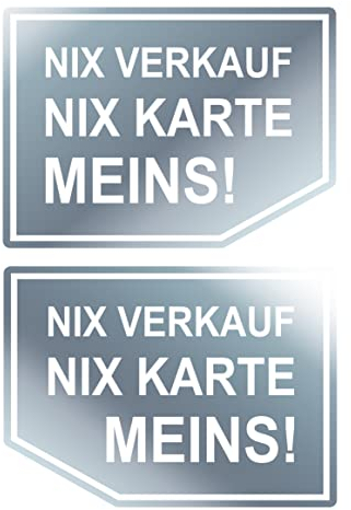 BIKE-label Nix Verkauf Nix Karte Keine Werbung Auto Aufkleber Fahrzeugscheibe für innen 2 Stück X900286