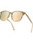 Myiaur Lunettes de soleil polarisées pour femme avec verres miroir rétro et protection UV400 - Grandes lunettes tendance et élégantes, Gris clair doré