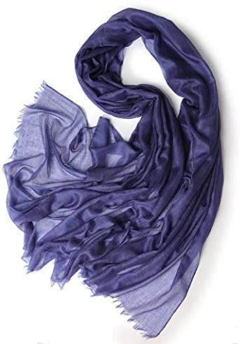 Prettystern Frau 100% Kaschmir-Stola leicht Ring Pashmina-Schal Abendkleid Kaschmir Scarf XL hauchdünne Cashmere 21. dunkelblau