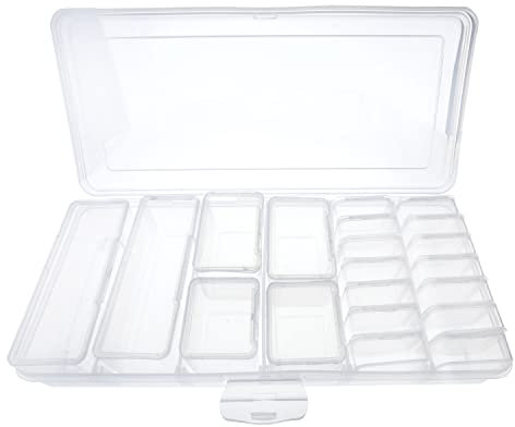 The Beadsmith Keeper Flips Storage Organizer–Personality Case–Multi-Size Flip Top Boxes & Organizer–Translucent Plastic–Store Beads, Pearls, Crystals, Threads, Needles & Jewelry Making Supplies