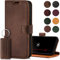 SURAZO Personalisierte Handyhülle für Samsung Galaxy A54 Hülle Leder – Klappbare Echtleder Schutzhülle [Magnet, Kartenfach, RFID Schutz, Standfunktion] Flip Klapphülle Wallet Case Cover Lederhülle