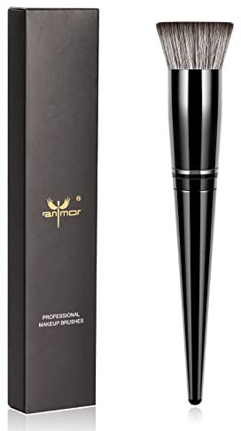 Anmor Kabuki Brush, Professional Flat Top Foundation Makeup Brush, Perfect for Quick Liquid Cream Blender Even Application, Luxurious Cruelty Free Nano-fiber