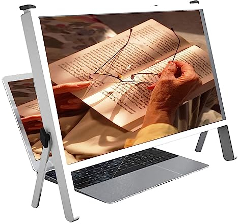 DEVINK Laptop Lupe Vergrößerung, 21 Zoll Lupe für Laptop Monitor 4-fache Vergrößerung entlastet die Augen,Laptop eine Lupe für Lesen von E-Mails oder Fernsehen und Spiele