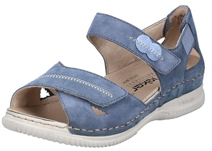 Rieker Damen Sandalen V7474-10 blau Gr. 43