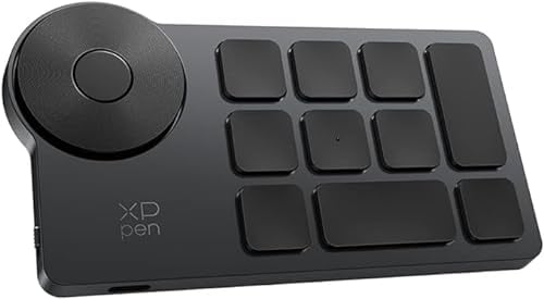 XPPen ACK05 Shortcut-Tastatur für Grafiktablett Grafikdisplay, Editing Controller für Illustration, Foto- & Videobearbeitung, Videoschnitt Remote, Mac/Windows, Adobe Photoshop