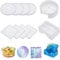Yitobici Lot de 10 moules en Silicone pour Dessous de Verre en résine époxy, moules en résine époxy avec Support Rond et carré pour Loisirs créatifs en Cristal, Blanc