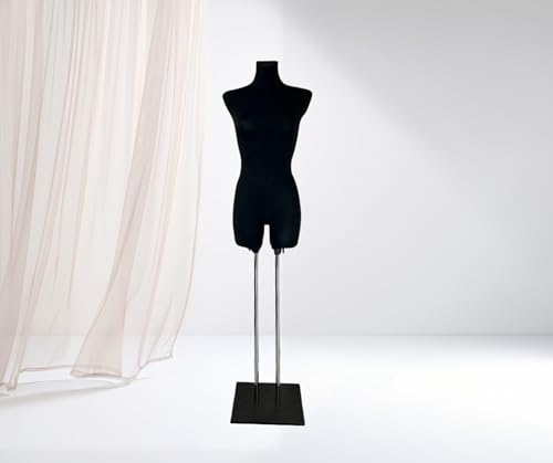 LUSORIA Schneiderpuppe weiblich mit Oberschenkeln, schwarz (M/L)