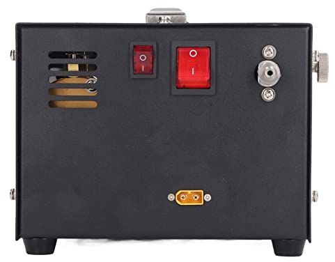 FTVOGUE Einstellbarer Druck DC12V PCP-Luftkompressor mit Lüfterkühlung, Schnellanschluss, für Airsoft-Pistole und Paintball