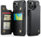 XIMAND für iPhone 14 Wallet Case mit RFID-Blockierung und 4-Kreditkartenhalter, hochwertiges, langlebiges, schlankes Leder mit Magnetverschluss und Ständer, robuste, stoßfeste Schutzhülle. – Schwarz