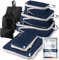Koffer Organizer Packing Cubes Compression 8 Stück, Wasserdicht PackwüRfel Koffer Organizer Set,Travel Essentials Kofferorganizer FüR HandgepäCk Koffer Und Rucksack