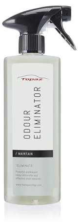 Topaz Car Stain and Odour Eliminator, PH Neutral Fabric Spray, Odour Neutraliser, Car Smell Air Freshener for Upholstery & Carpets, Deodorizer Spray (500 ml, 1L, 5L) - 500ml