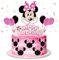 10 Stück Minie Mouse Tortendeko Mädchen, Mini Tortendeko, Happy Birthday Tortendeko, Mouse Cake Topper Geburtstag für Mädchen Junge Party Dekoration zum Torten Deko