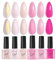 LILY'CUTE Smalto semi permanente rosa, 6 colori, kit rosa chiaro, smalto gel UV semi permanente Soak Off French Donna Manicure, smalto per unghie San Valentino, Nail Art Salon