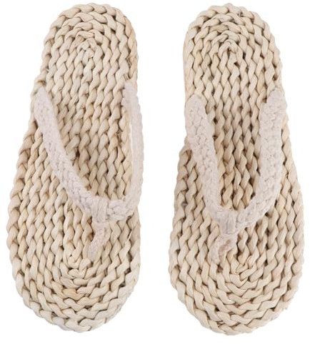 GLSTOY Chaussures Tissées Style Japonais Rétro Pantoufles Créatives Pour Intérieur Et Extérieur