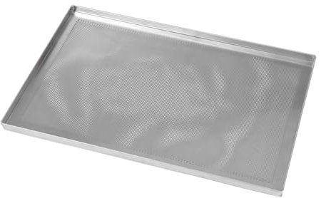 Silicon-tech| Teglia alluminio forato 60x40 B2cm| senza rivestimento antiaderente| per uso professionale
