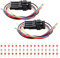 YIXISI 2 Set 4-Broche Kit de Voiture Étanche Connecteur Électrique avec Fil 20 AWG, Imperméable à l'eau Connecteur Terminaux Prise, avec 16 Cosses à Souder, pour Moto Auto
