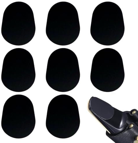 8 Stück Mundstückkissen, Bissgummi Klarinette, 0.8mm Alt-Tenor-Saxophon-Klarinette-Mundstück-Kissen, für Anfänger, Saxophone und Klarinetten (Schwarz Großes Oval)
