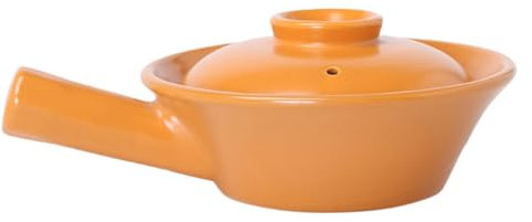 OFFSCH Baby-friendly Ceramic Pot with Handle Small Casserole Dish for Home Cooking