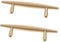 DOITOOL 2pcs Door Handle Edge Hole Knob Cabinet Push Magnetic Door Stop Dresser Rattan Plate Drawer Pull Handles Stopper Exterior Hooks Panel Hinges Matte Passage Locks Track Golden Copper