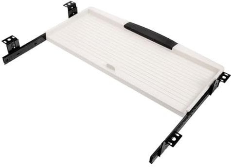 JEWEDECO Cajón De Teclado Deslizante para Escritorio Bandeja De Teclado Bajo La Mesa Soporte De Teclado Plegable con Guías Accesorio De Oficina En Color y Ideal para