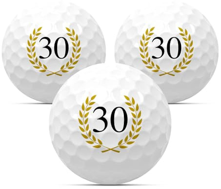 Golfbälle im 3er Set zum Geburtstag Golfgeschenk Golf Geburtstagsgeschenk Geschenk Geschenkidee Jubiläum Jahrestag Happy Birthday 18 20 22 25 30 33 35 40 44 45 50 55 60 65 66 70 75 77 80 85 88 90