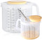 2, 5 L de tasse de mesure avec couvercle, preuve d'éclaboussure, échelle claire, pour la cuisson, mélange