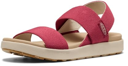 KEEN Women's Elle Backstrap Casual Platform Open Toe Wedge Sandals, Birch/Safari, 6