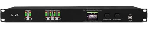 HGOuhK Égaliseur numérique Processeur audio numérique, équipement de sonorisation de scène, processeur d'effets de haut-parleur, logiciel PC for studio d'enregistrement (L-24 2 entrées 4 sorties) Égal
