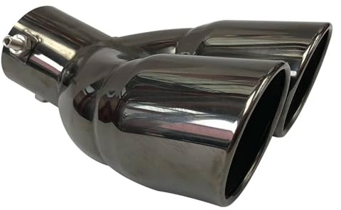 Schalldämpfer Spitze Auto Gebogen Dual Auspuff Spitze Bolt-on Slant Cut Endrohr Schalldämpfer Für Titan Schwarz Auspuffblende Auto