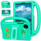 QJONSIU Case Compatible with Xiaomi Redmi Pad SE 8.7 4G, PC Anti-scratch Protective, Shockproof Kids Cover with Handle and Kickstand-Green