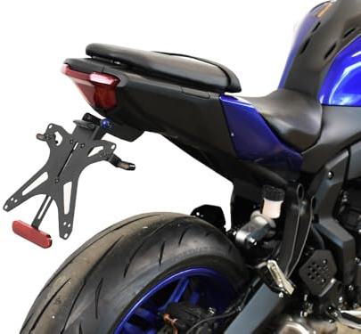 Verstellbarer sportlicher Kennzeichenhalter kompatibel mit YAMAHA MT 07 2025-2026 für Originalblinker | SEPTAR
