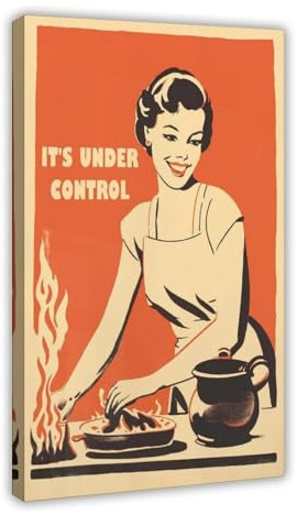 Lustiges Retro-Poster für Küche, Vintage, 50er Jahre, Leinwand, Schlafzimmer, Dekoration, Landschaft, Büro, Raumdekoration, Geschenk, 40 x 60 cm