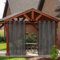 2 Panels Gazebo Curtains Waterproof, Voile Sheer Outdoor Curtain, Garden Pergola Curtains, Gazebo Sides Panels Only for Porch Backyard Balcony, Dark grey, 52''×84''